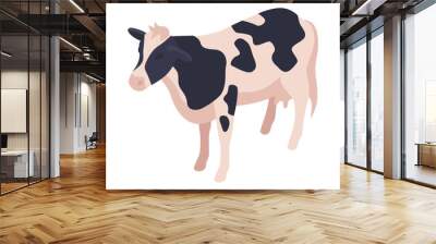 Isometric Cow Illustration Wall mural