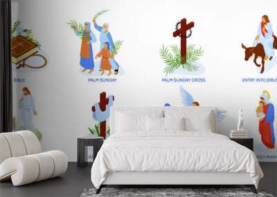 Jesus Christ Compositions Set Wall mural