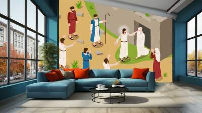 Jesus Life Background Wall mural