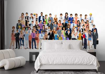 large group of people Wall mural