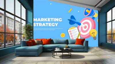 Marketing advertising composition Wall mural