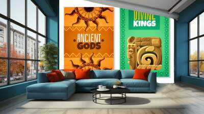 Maya Civilization Cartoon Posters  Wall mural