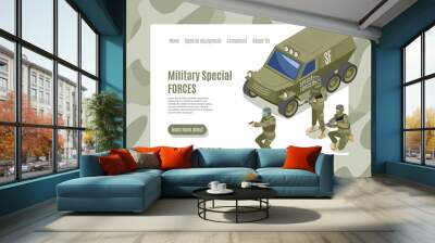 Military Special Forces Web Page Wall mural