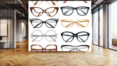 Modern Eyeglasses Set Wall mural