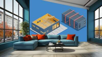 Modular frame building set Wall mural