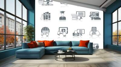 Online Education Icon Wall mural