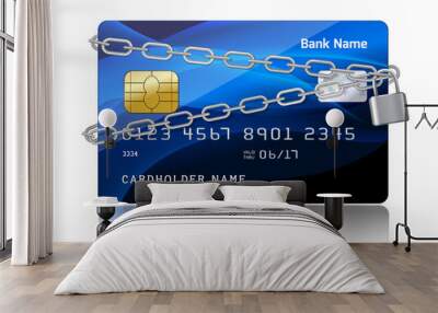 Payment security of credit card with chip Wall mural