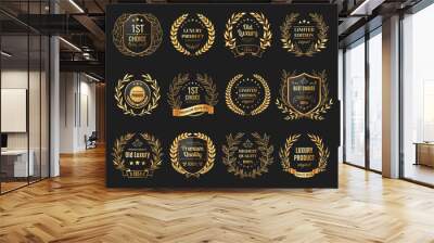 Prize Emblems Realistic Set Wall mural