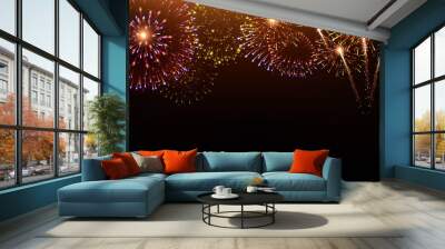 Pyrotechnics And Fireworks Background Wall mural