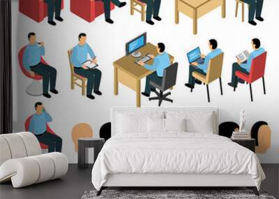 Sitting Man Creation Set Wall mural