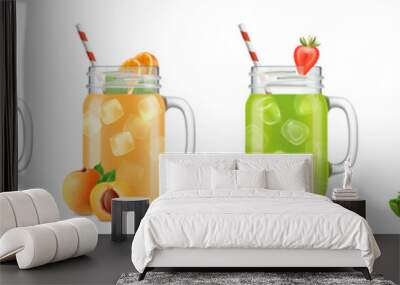 Smooth Cocktail Jars Set Wall mural