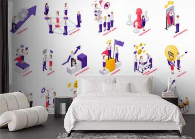 Soft Skills Isometric Set  Wall mural