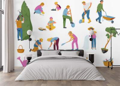 Spring Gardening Icons Collection Wall mural