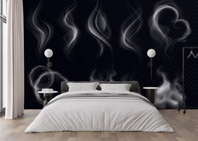 Steam Smoke Realistic Set Wall mural