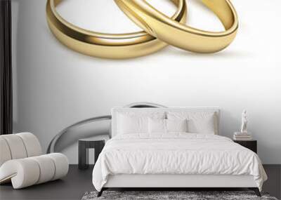 Symbolic Wedding Objects Wall mural