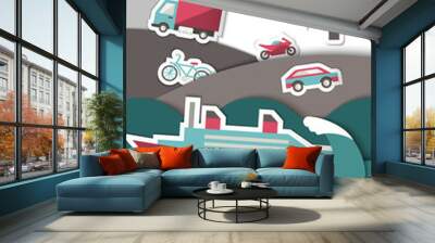 Transport paper background Wall mural