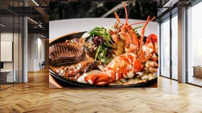 seafood steak with beef Wall mural