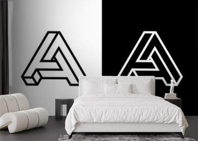 letter A icon logo Wall mural