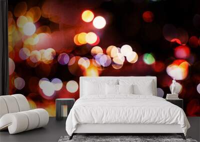 Abstract glowing multicolored particles background.  Wall mural