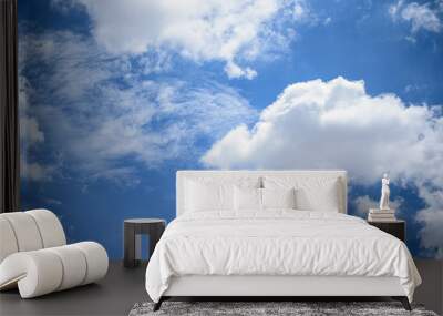 blue sky with cloud,sky clouds background Wall mural