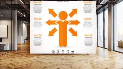 Business management, strategy or human resource infographic Wall mural