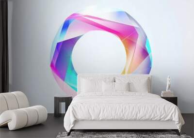 A round, colorful pattern featuring swirls and artistic designs. This illustration is ideal for creating eye-catching banners, providing a bright, engaging backdrop for various uses Wall mural