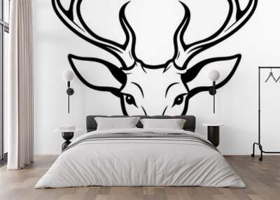 deer head silhouette Wall mural