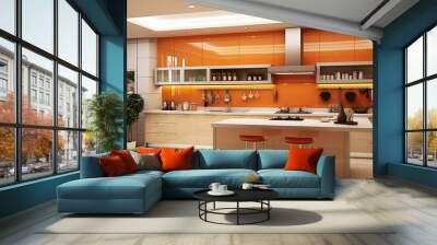 modern kitchen interior design Wall mural