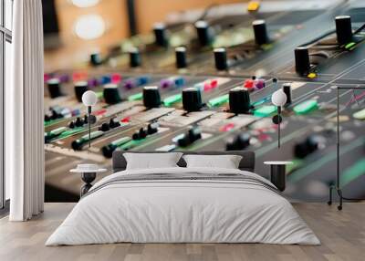 Audio mixing board console Wall mural