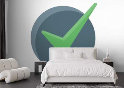 check yes flat icon Wall mural