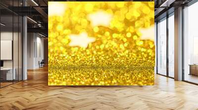 Festive Christmas background with stars. Abstract twinkled brigh Wall mural