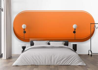 The orange glossy button Wall mural