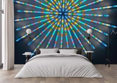 blue star burst Wall mural