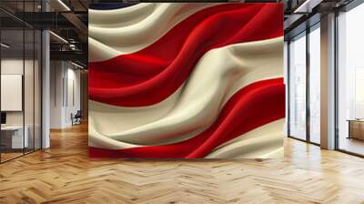 Close-up of American flag waving in the wind Wall mural