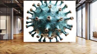 Microscopic view of virus structure isolated transparent background Wall mural