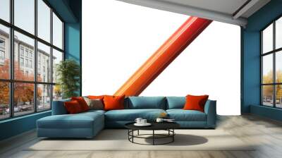 Red-orange gradient colored pencil, cut out transparent Wall mural