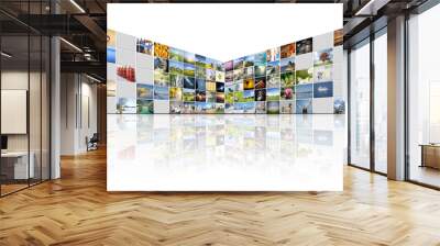 100 screens video wall Wall mural