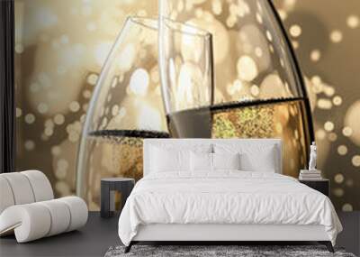 2 Champagne glasses Wall mural