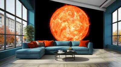 a red sun in space Wall mural