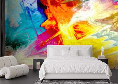 abstract colors painting digital Wall mural