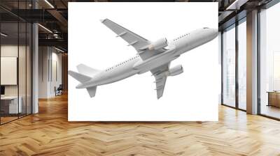 Airplane isolated on a white background Wall mural