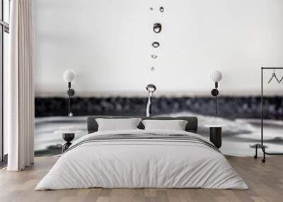 black water drop background Wall mural