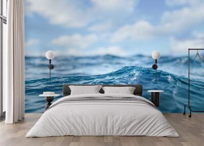 blue ocean wave background Wall mural