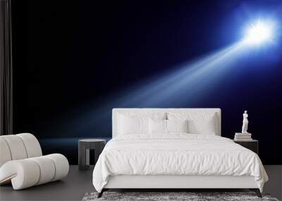 blue stage light beam background Wall mural