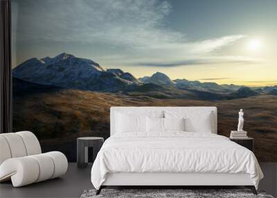 fantasy landscape scenery without vegetation Wall mural