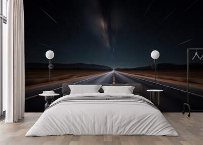 fast drive motion blur road night Wall mural