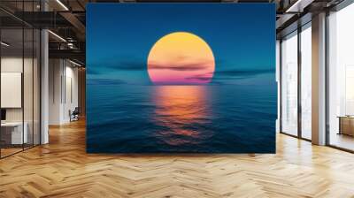 great sunset over the ocean Wall mural