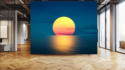 great sunset over the ocean Wall mural