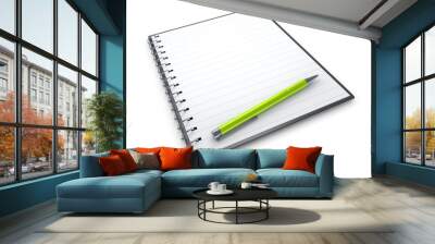 notepad and ballpen Wall mural