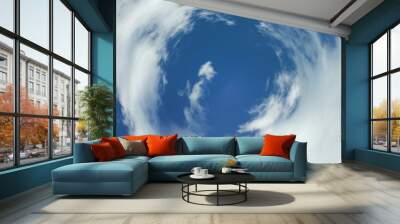 Radial blue sky Wall mural